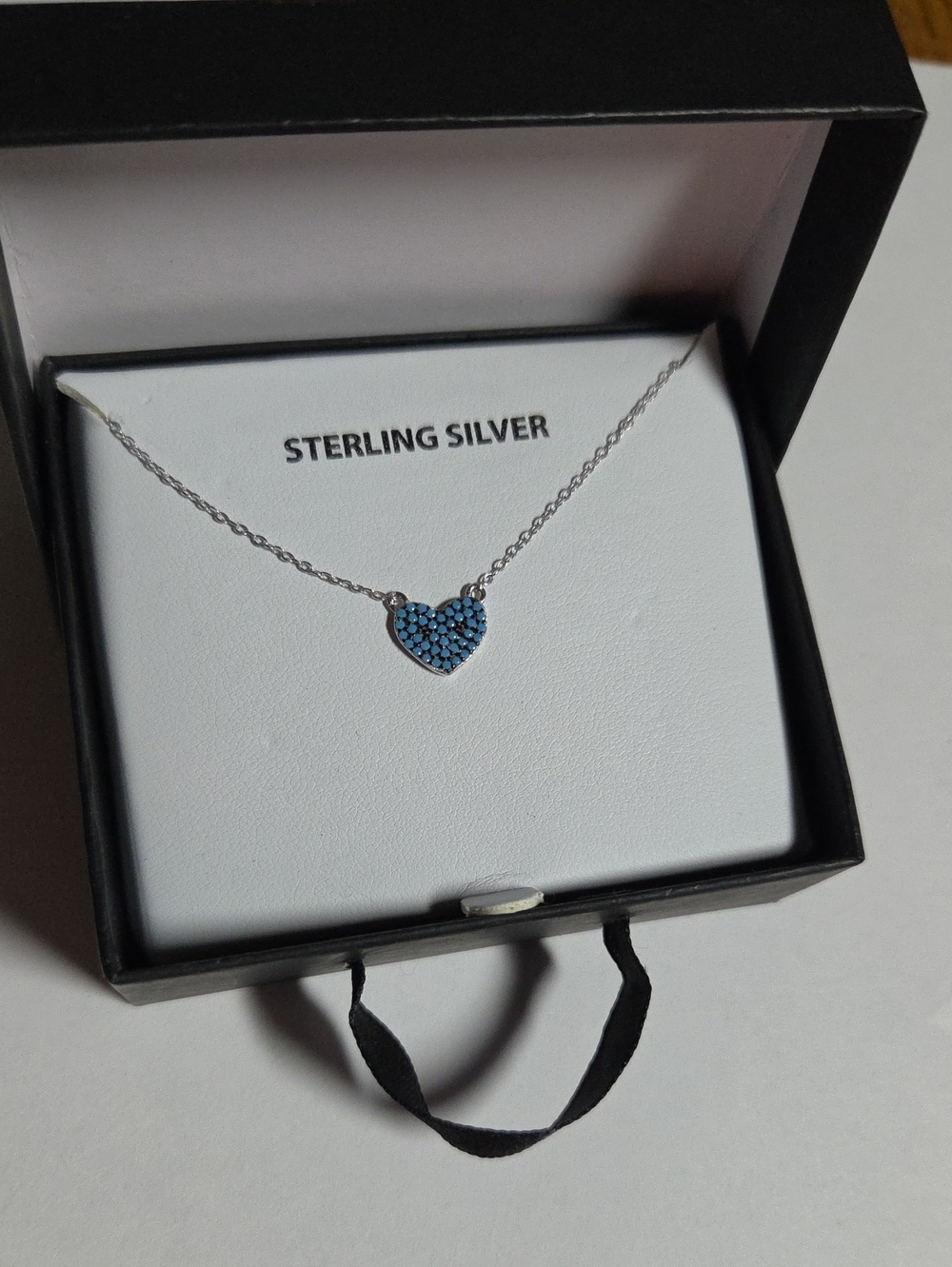 This Dolce Giavonna Sterling SilverSimulated Nano Turquoise Heart Necklace